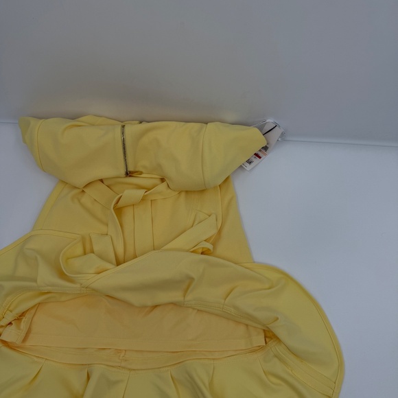 Calvin Klein Dress Women 2P NEW Yellow Short Sleeve Ruffle Wrap Shift Stretch - Picture 7 of 15